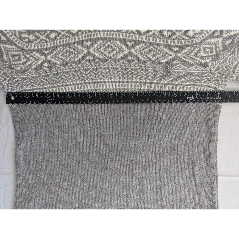 Banana Republic Men's Cotton Wool Blend Fair Isle Shawl Collar Sweater